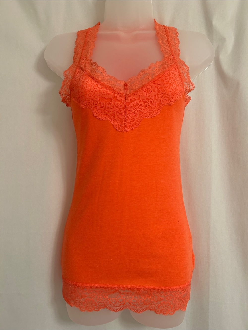 Mossimo Supply Co. Lace-Trim Cami Tank - Orange